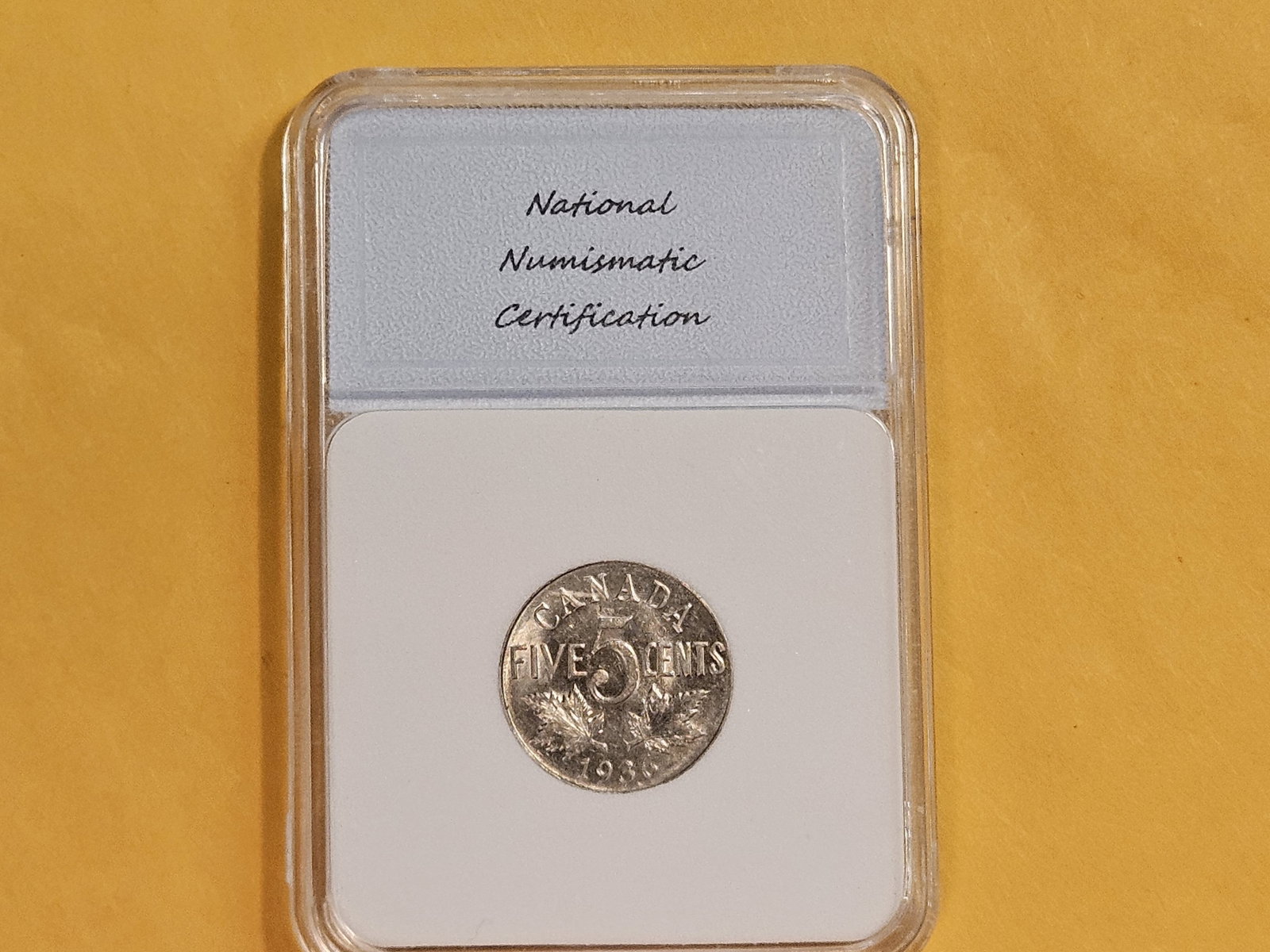 Brilliant 1936 Canada 5 cents - 3