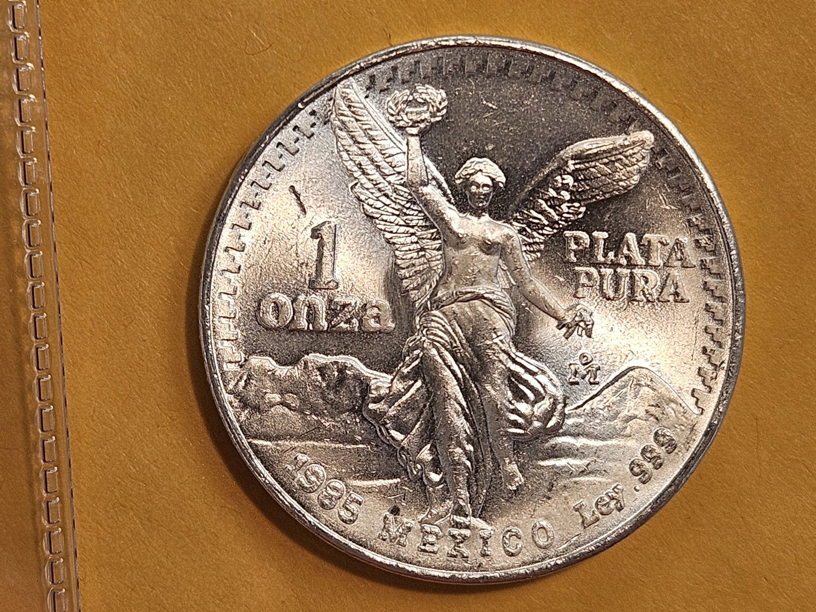 GEM Brilliant Uncirculated 1985 Mexico silver 1 Onza: Libertad