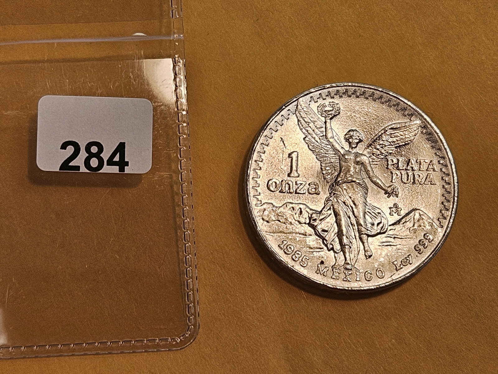 GEM Brilliant Uncirculated 1985 Mexico silver 1 Onza - 2