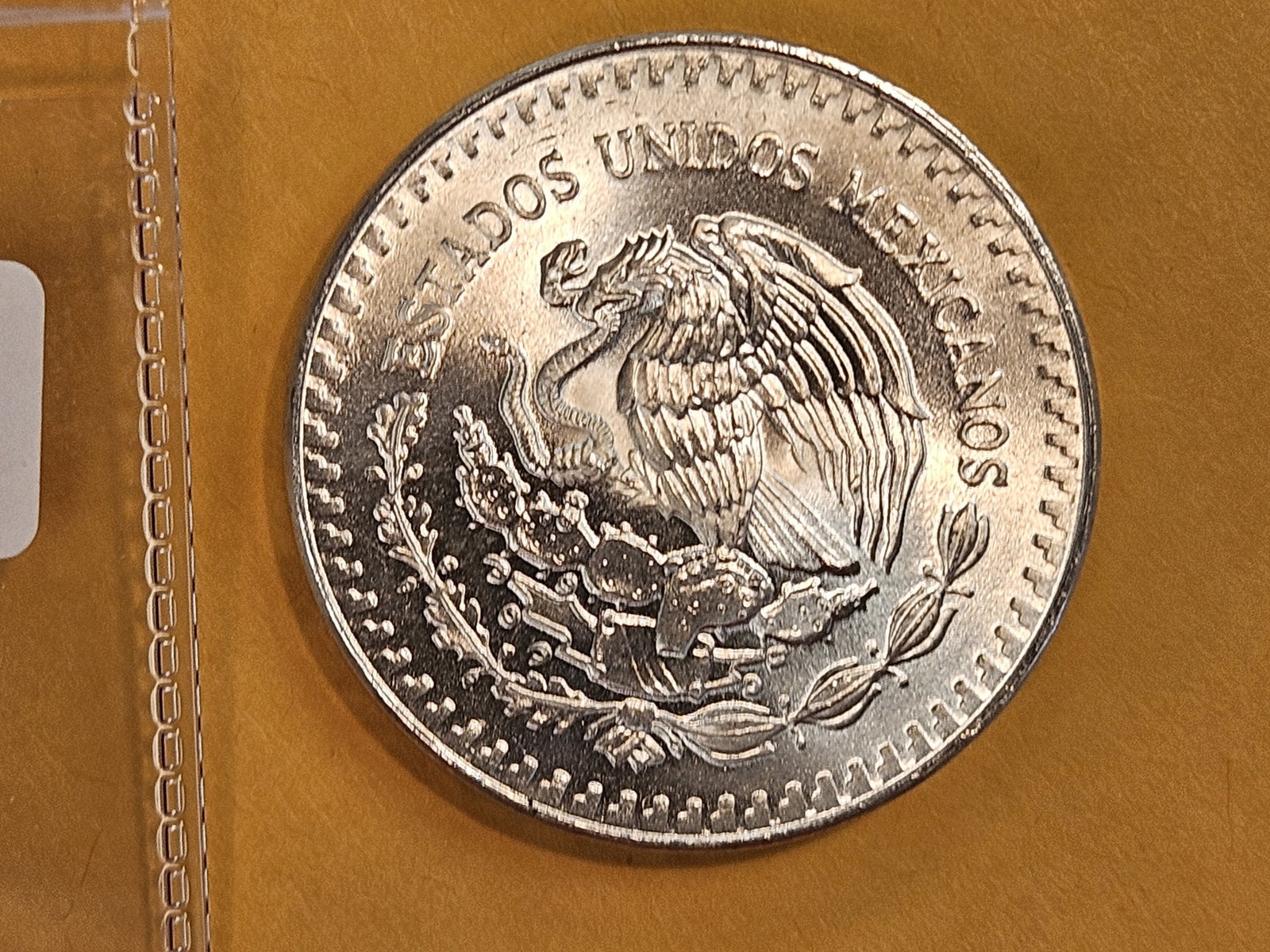 GEM Brilliant Uncirculated 1985 Mexico silver 1 Onza - 3