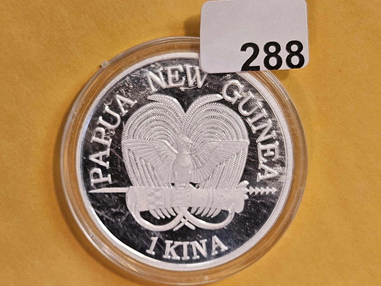 GEM Proof Deep Cameo 2023 Papua New Guinea silver 1 Kina: Bird of Paradise