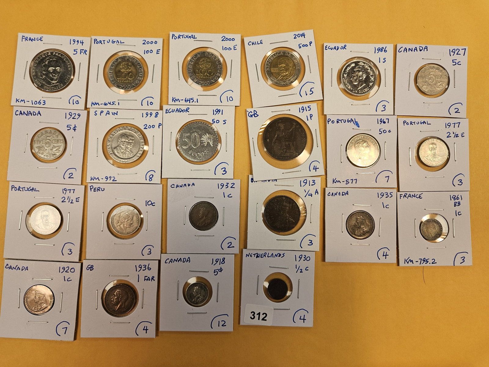Twenty-two mixed World Coins (1 of 8)