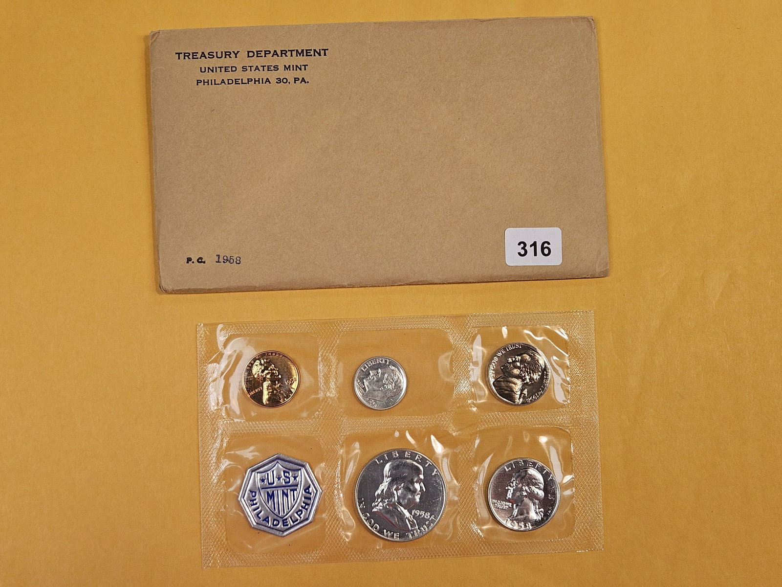 GEM Proof 1958 US SILVER Proof Set: In OGP