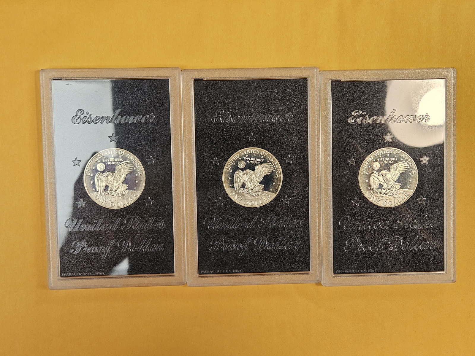 Three 1974-S Silver Eisenhower Dollars - 2
