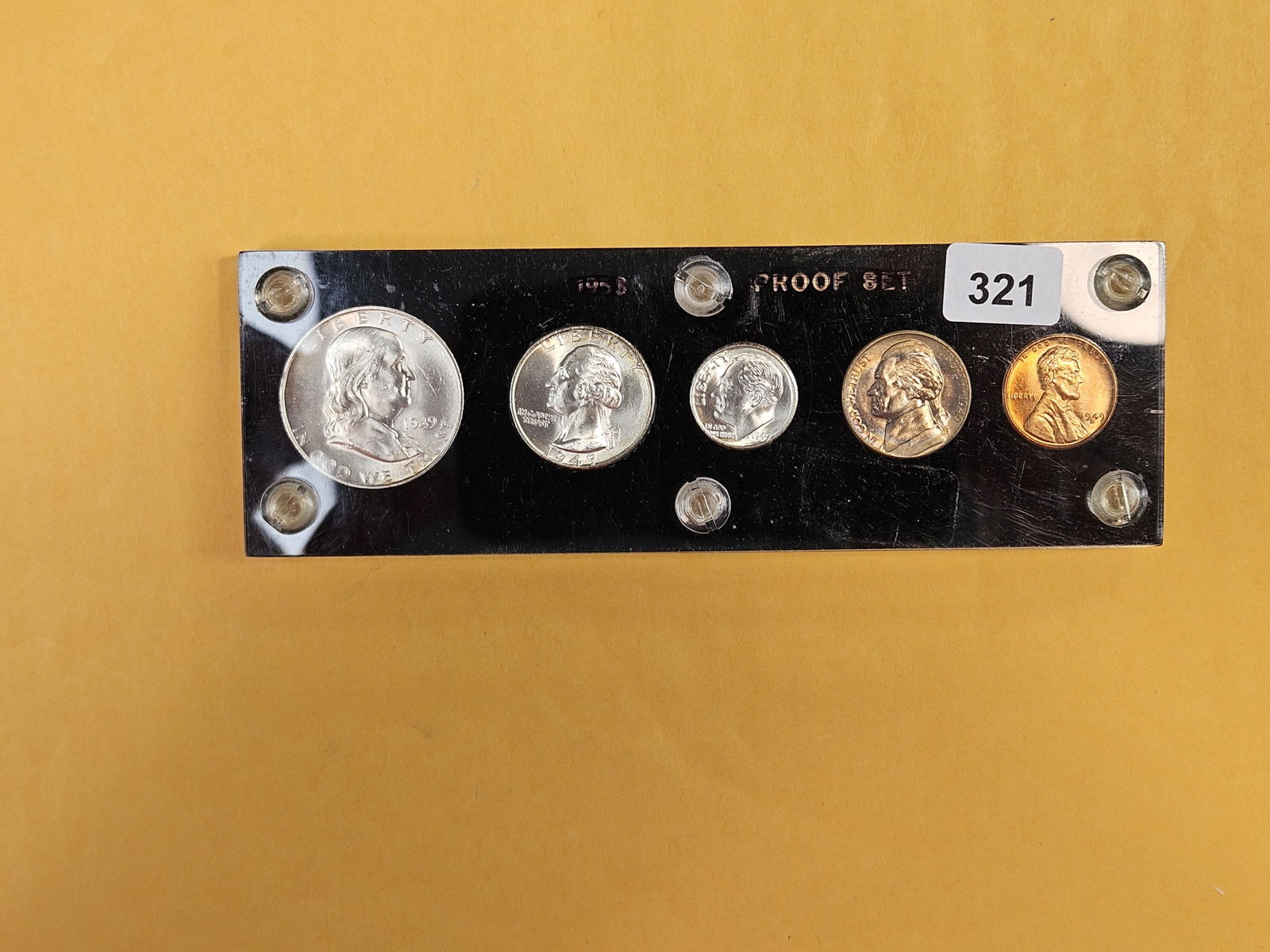 GEM Brilliant Uncirculated 1949-D US Mint Set: In Capital plastic holder