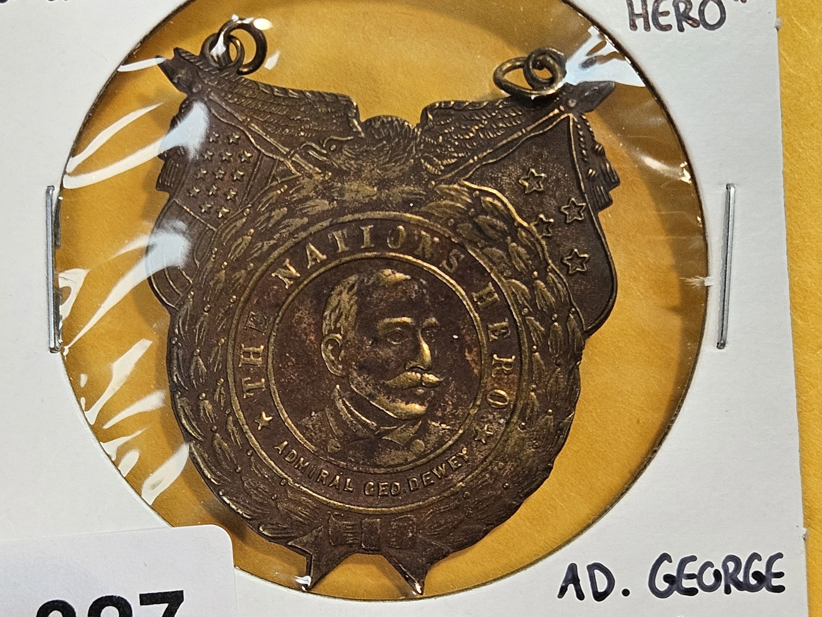 Rare! Admiral George Dewey Souvenir Pendant (1 of 4)
