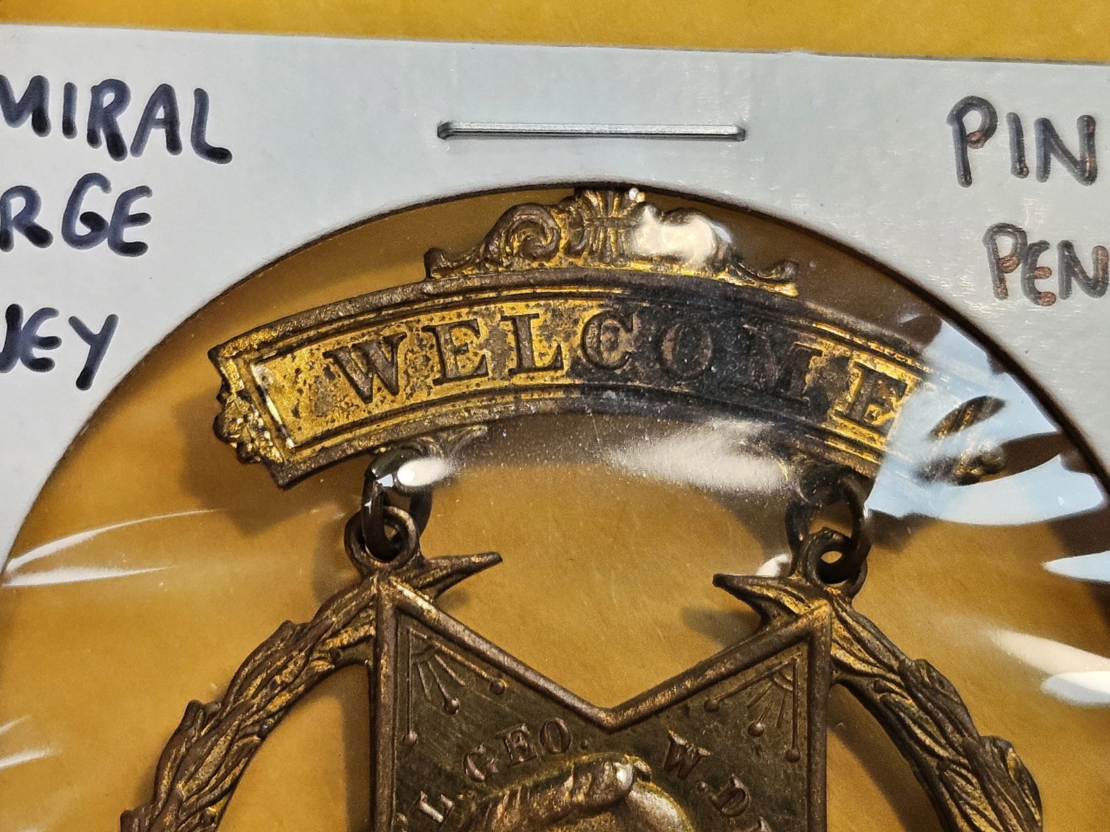Rare! Admiral George Dewey Pin-Pendant - 2