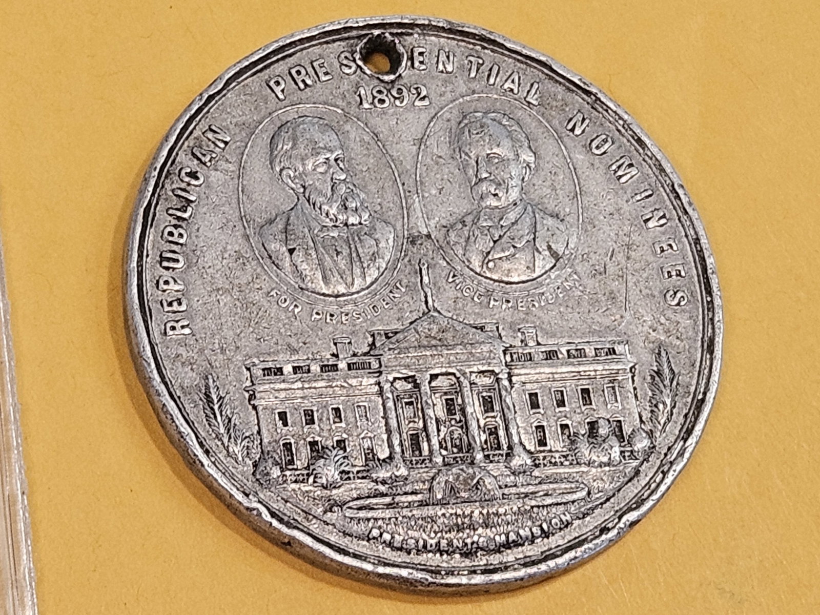 Scarcer 1892 Republican Presidential Nominees medal - 3