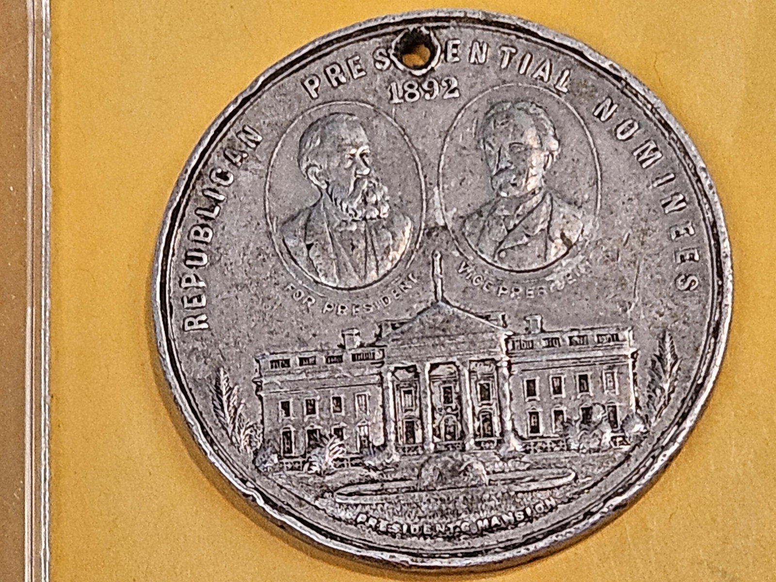 Scarcer 1892 Republican Presidential Nominees medal - 4