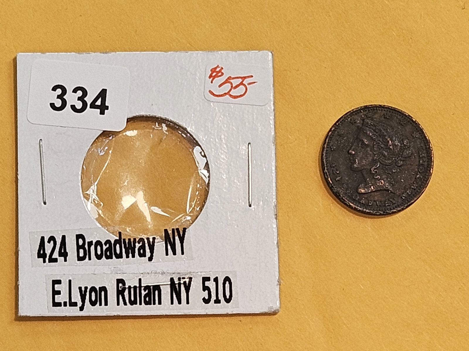 Cool Merchant's Store card 424 Broadway New York - 2