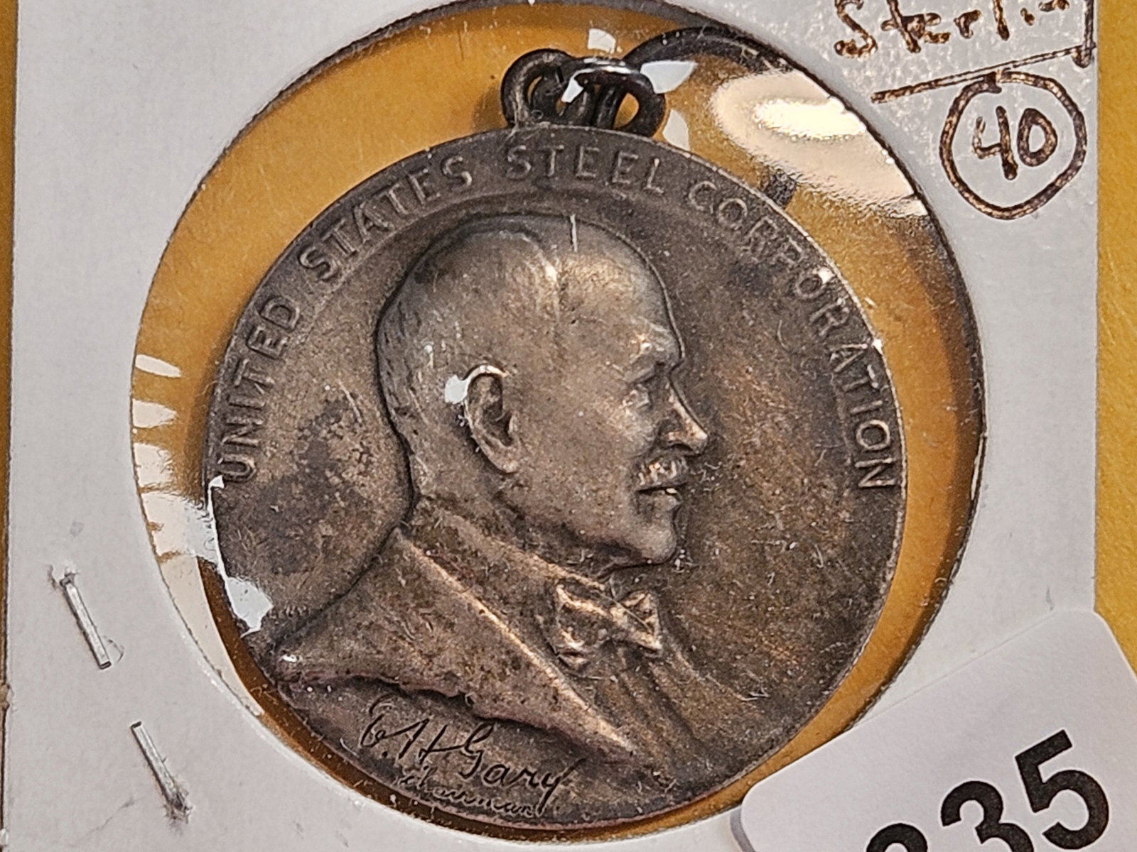 Sterling Sivler US Steel Corp Medal: 35 year service medal