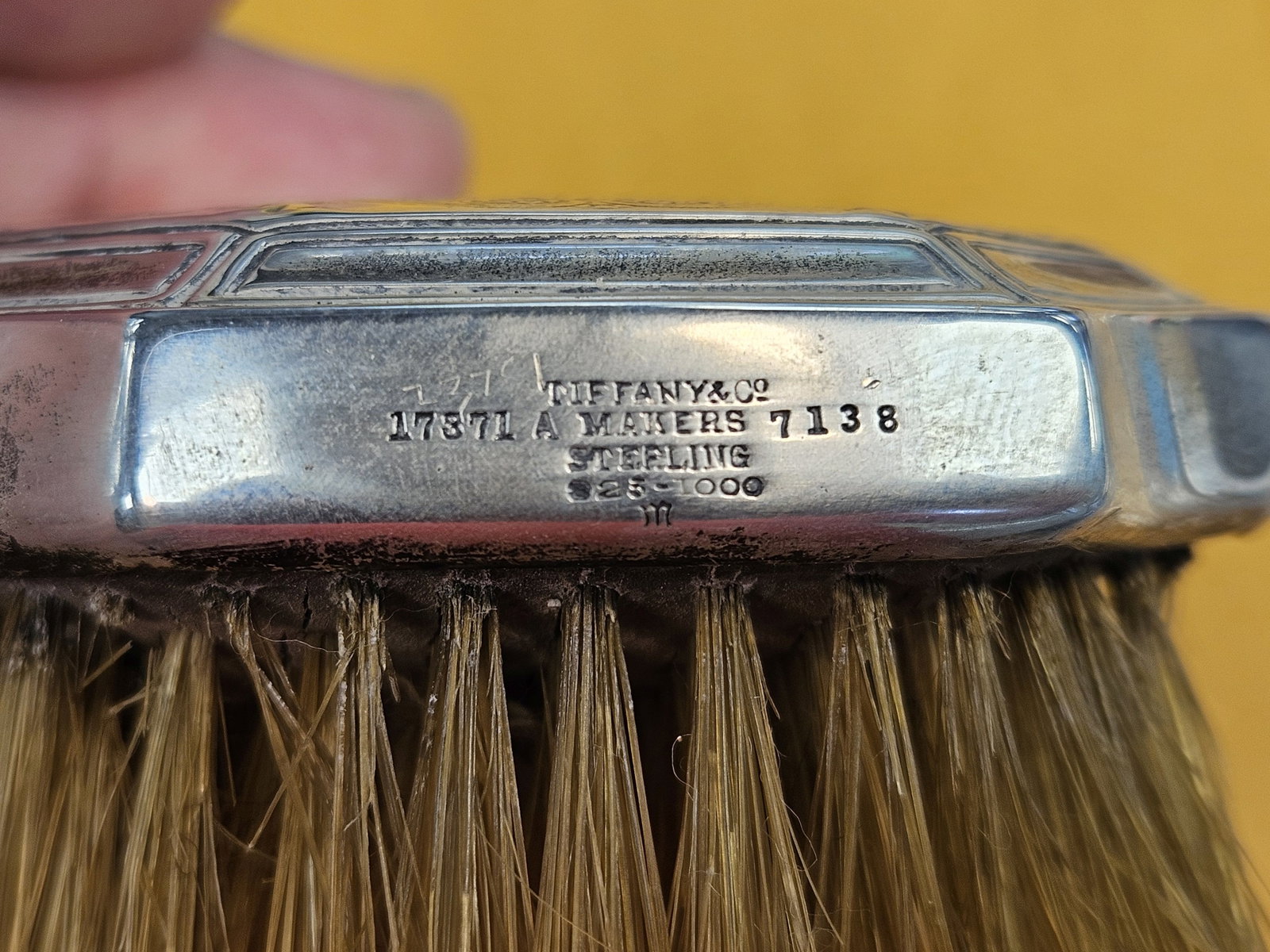 *** HIGHLIGHT ** Rare pair of SILVER TIFFANY & CO Hairbrushes! - 12