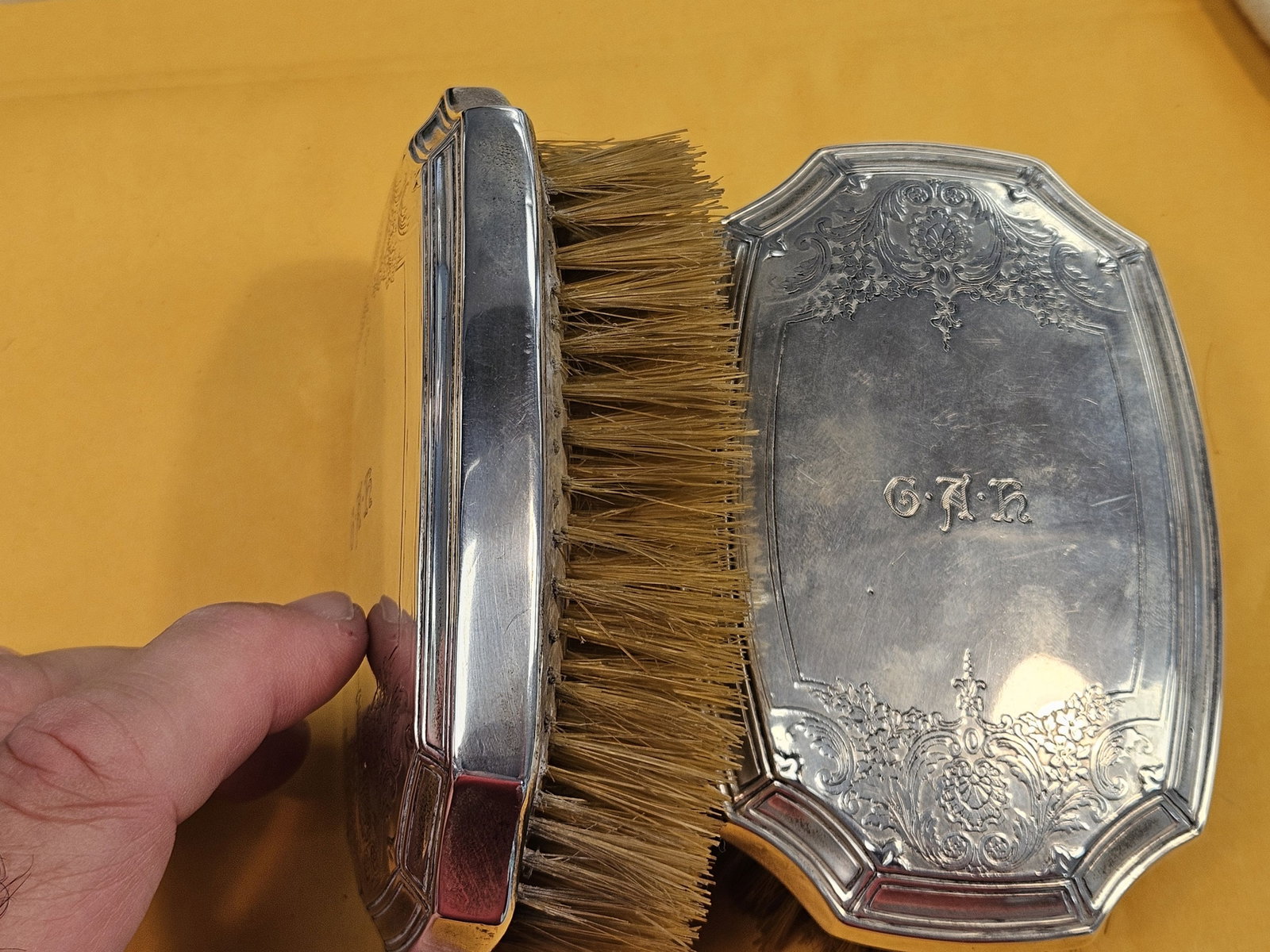 *** HIGHLIGHT ** Rare pair of SILVER TIFFANY & CO Hairbrushes! - 6