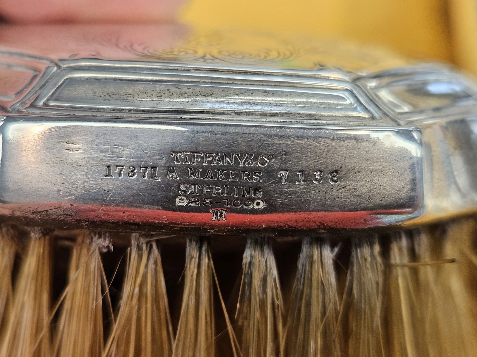 *** HIGHLIGHT ** Rare pair of SILVER TIFFANY & CO Hairbrushes! - 9