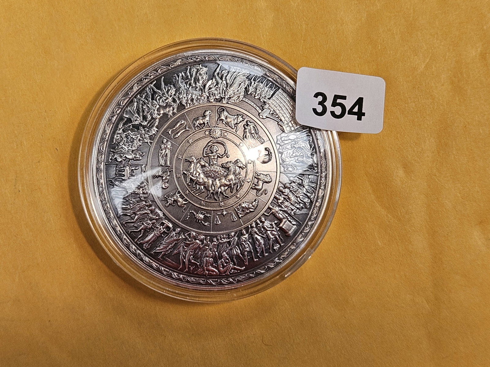 TWO Troy ounce .999 fine silver art round: convex-concave design