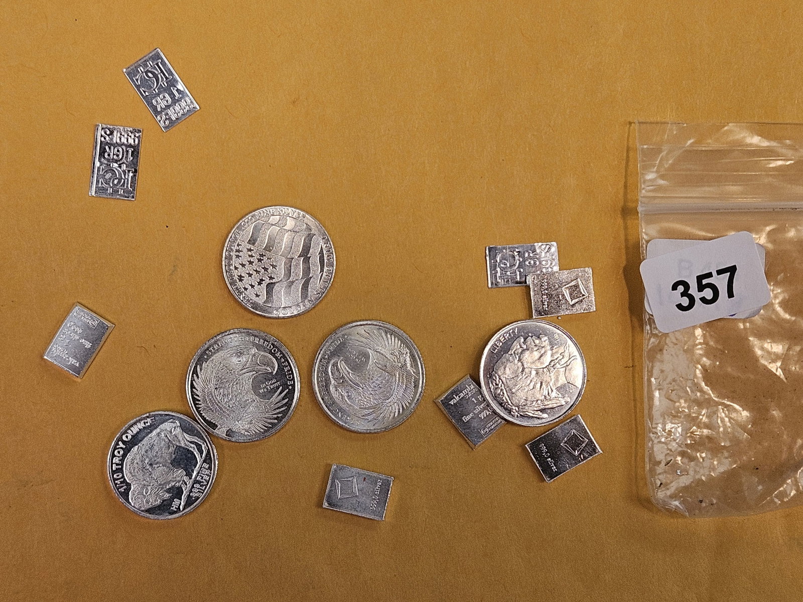 Fun mix of .999 fine silver pieces: 21.1 grams