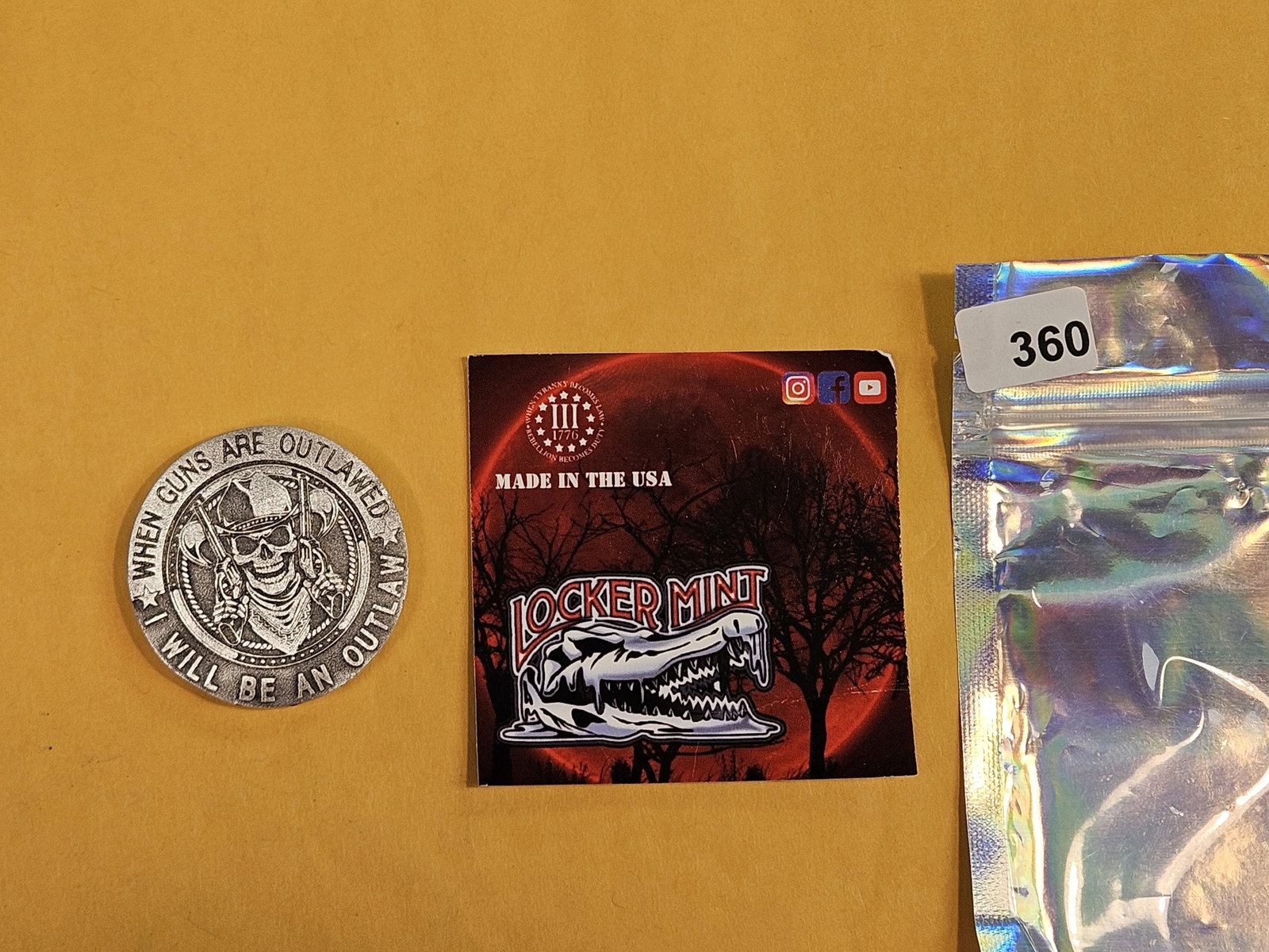 TWO Troy ounce .999 fine silver art round (1 of 3)