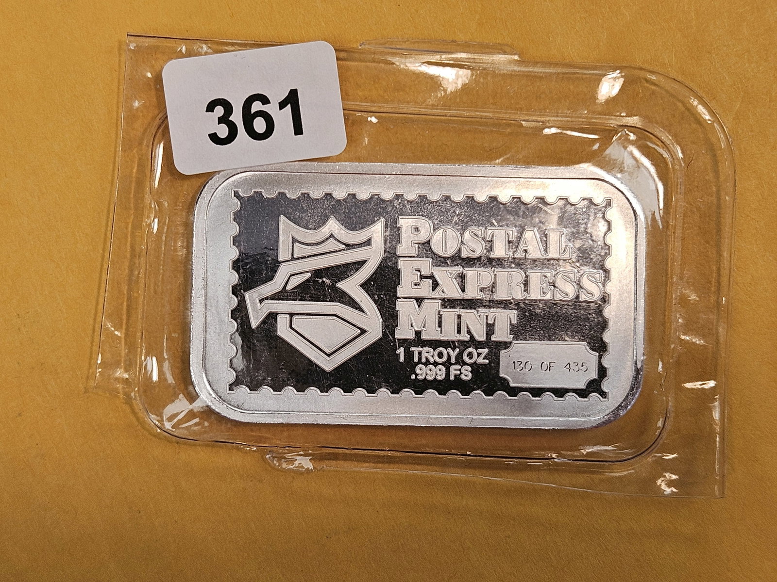 One Troy ounce .999 fine silver art bar (1 of 2)