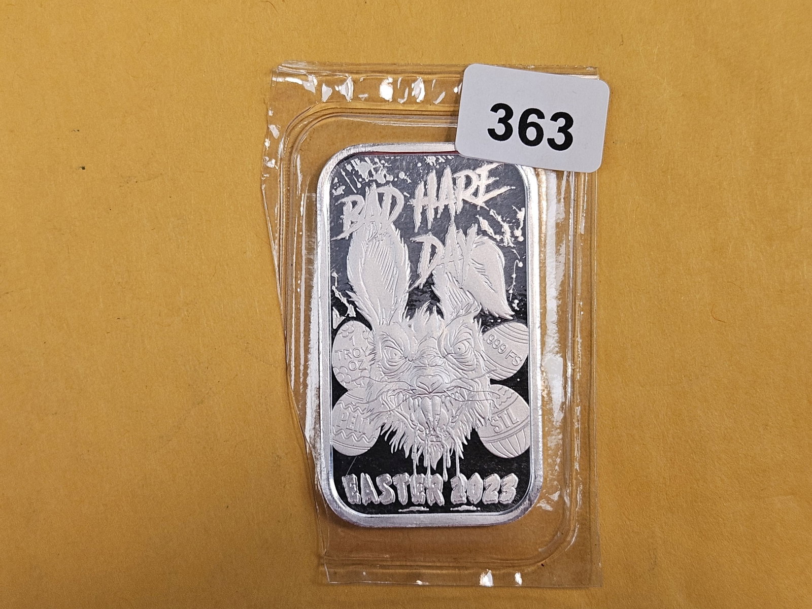 One Troy ounce .999 fine silver art bar (1 of 2)