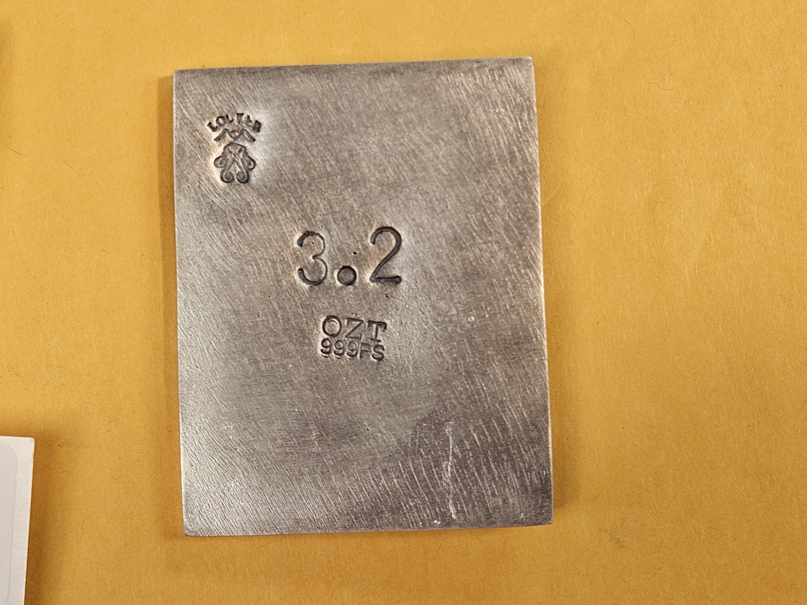 THREE point Two (3.2) Troy ounce .999 fine silver art bar - 2