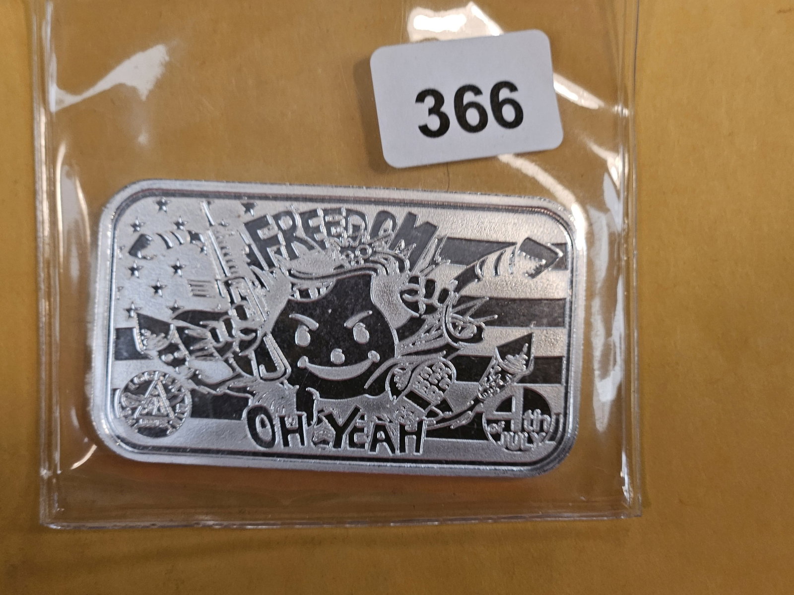 One Troy ounce .999 fine silver art bar (1 of 2)