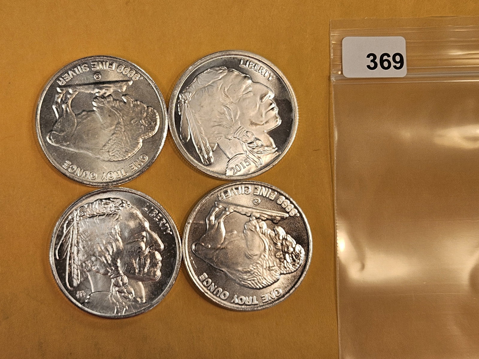 Four 1-troy ounce .999 fine silver art rounds (1 of 1)