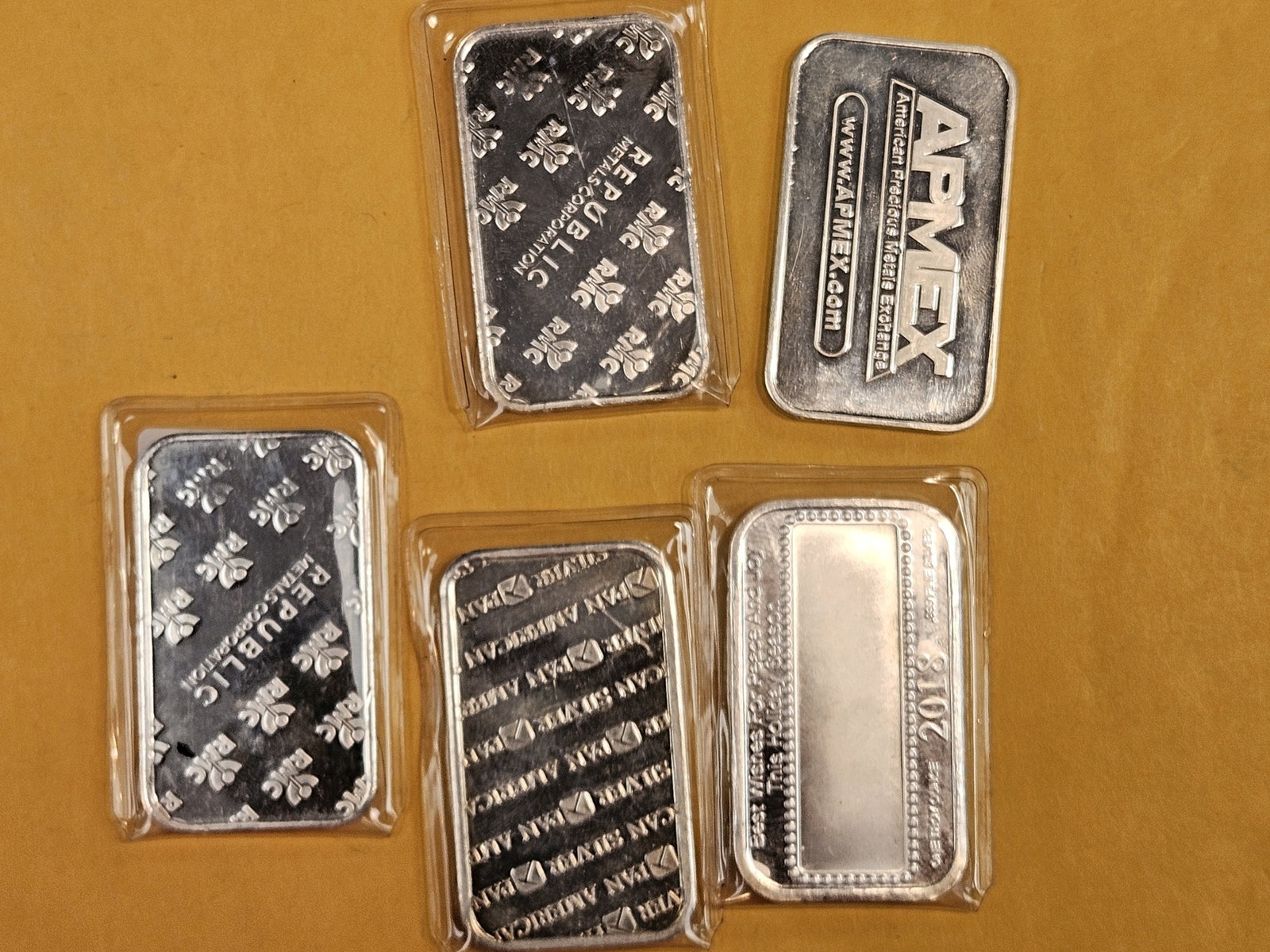 Group of TEN 1-troy ounce .999 fine silver bars - 2