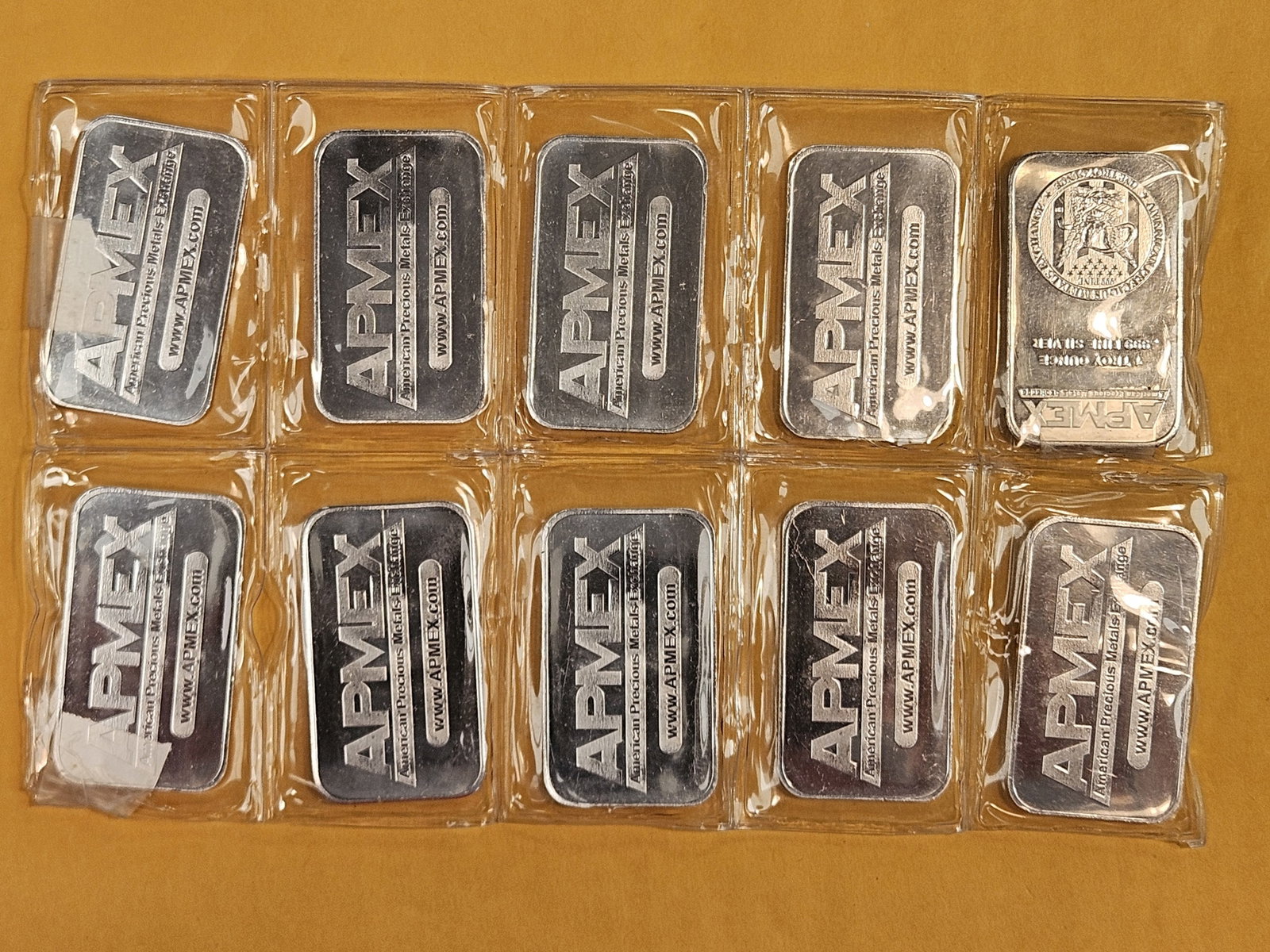And last, but not least, a TEN 1-troy ounce .999 fine silver bars - 2