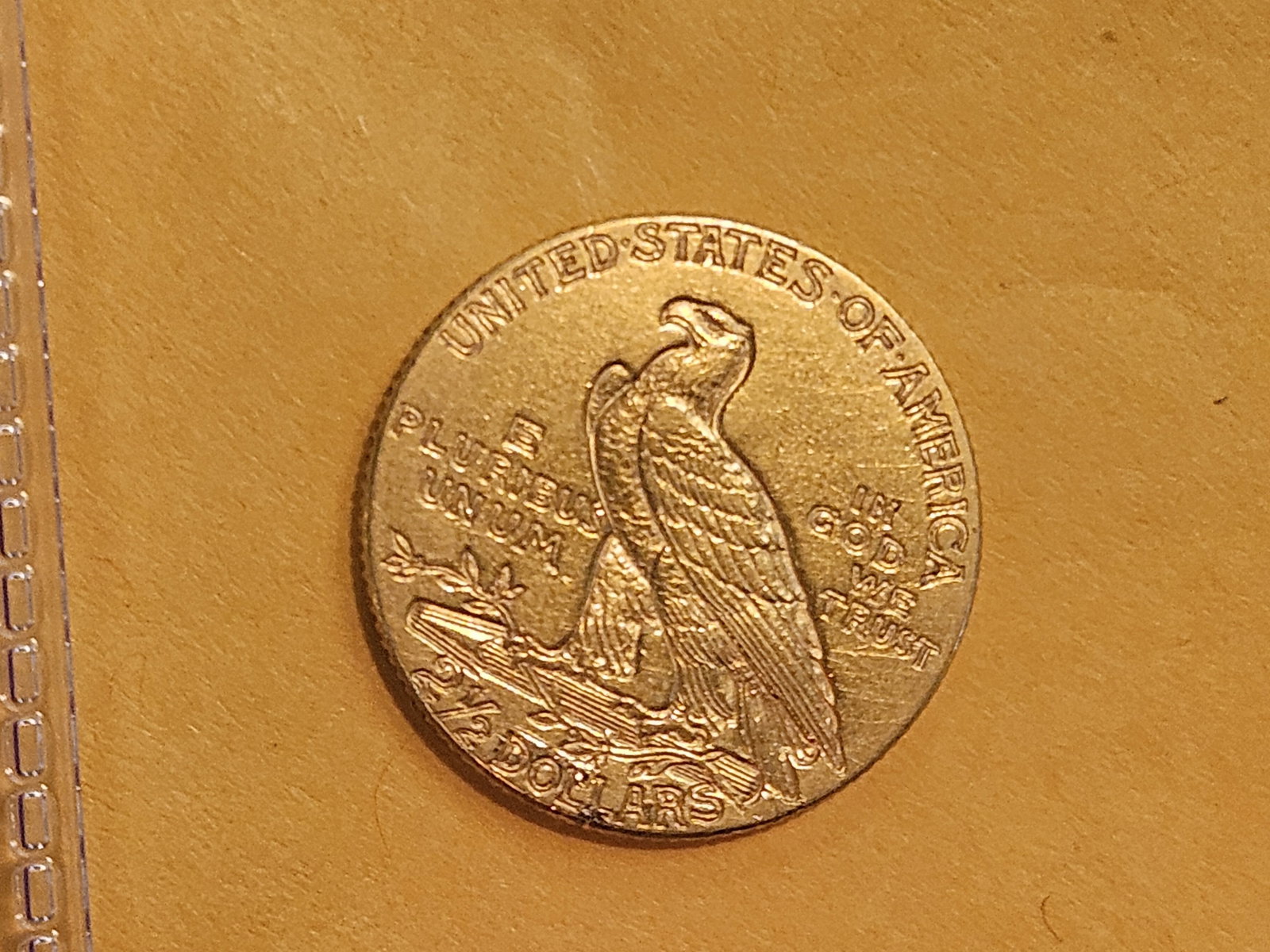 GOLD! Brilliant About Uncirculated 1909 Indian Head Gold $2.5 Dollars - 4