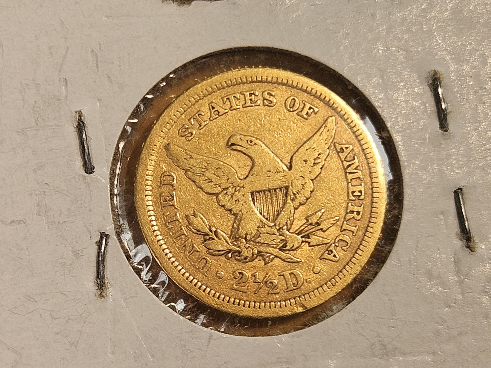 GOLD! Bright 1852 Liberty Head Gold $2.5 Dollar Quarter Eagle - 3