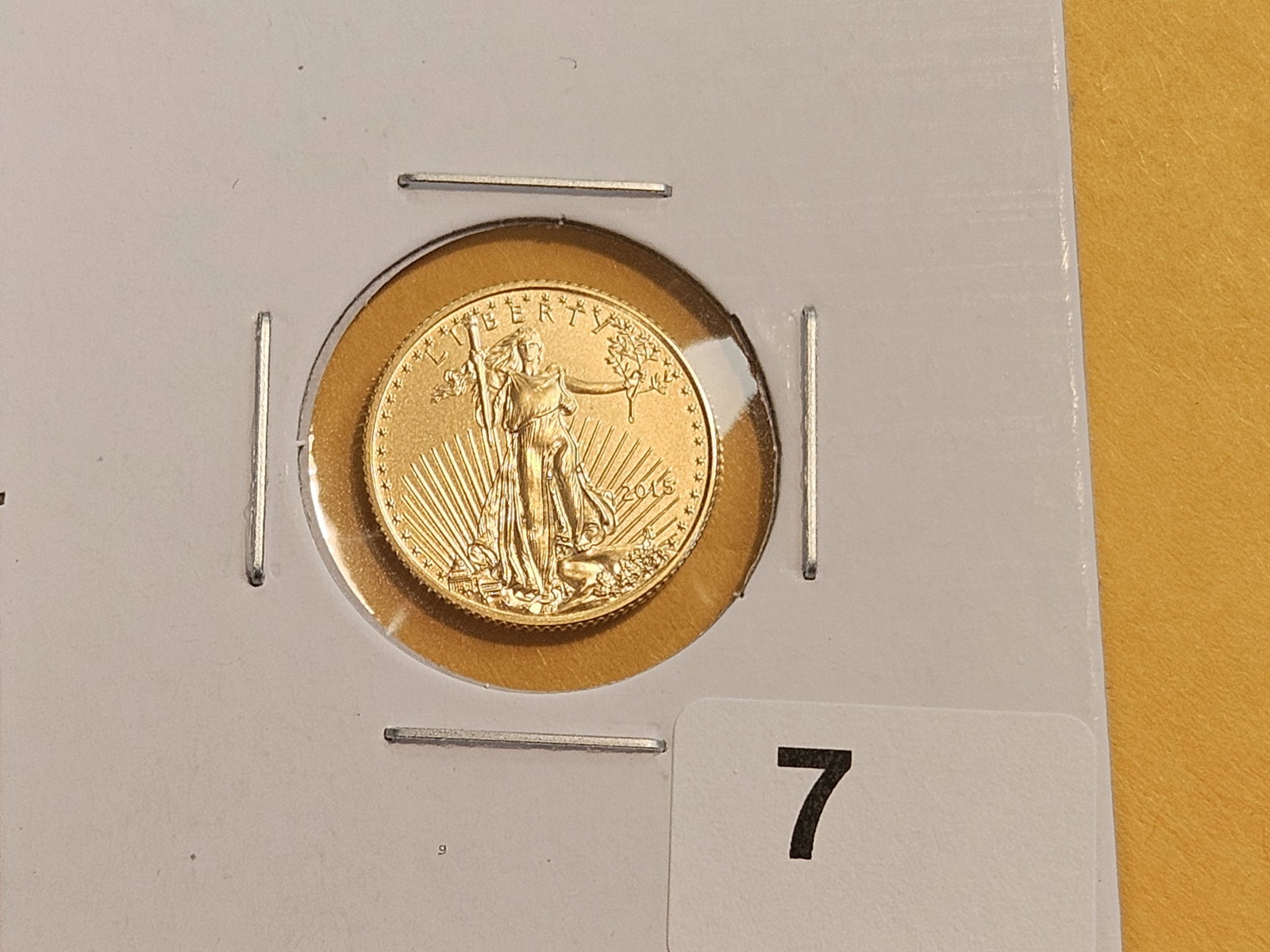 GOLD! GEM Brilliant Uncirculated 2015 American Gold Eagle $5 Dollars - 2