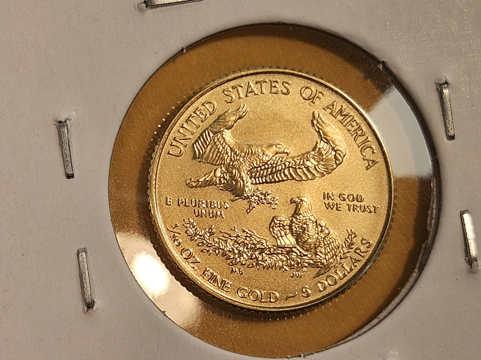 GOLD! GEM Brilliant Uncirculated 2015 American Gold Eagle $5 Dollars - 3