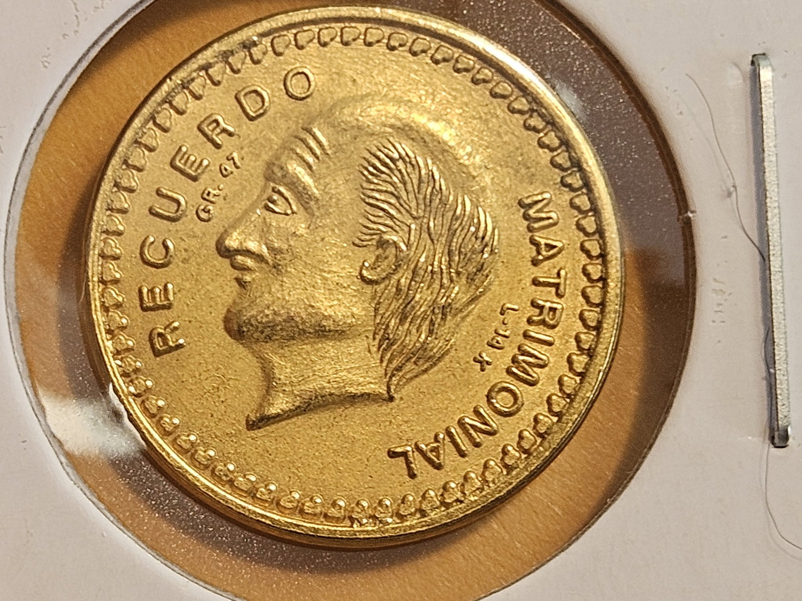 GOLD! Republica Mexicana Gold Wedding Token (1 of 3)