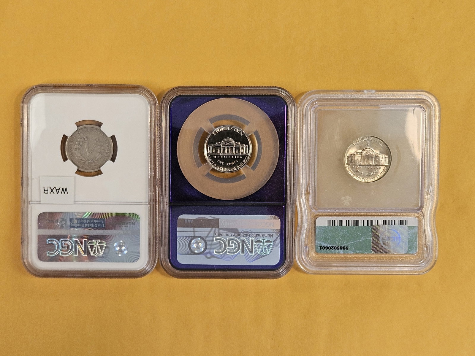 Three mixed NGC and ICG-Graded Nickels - 5