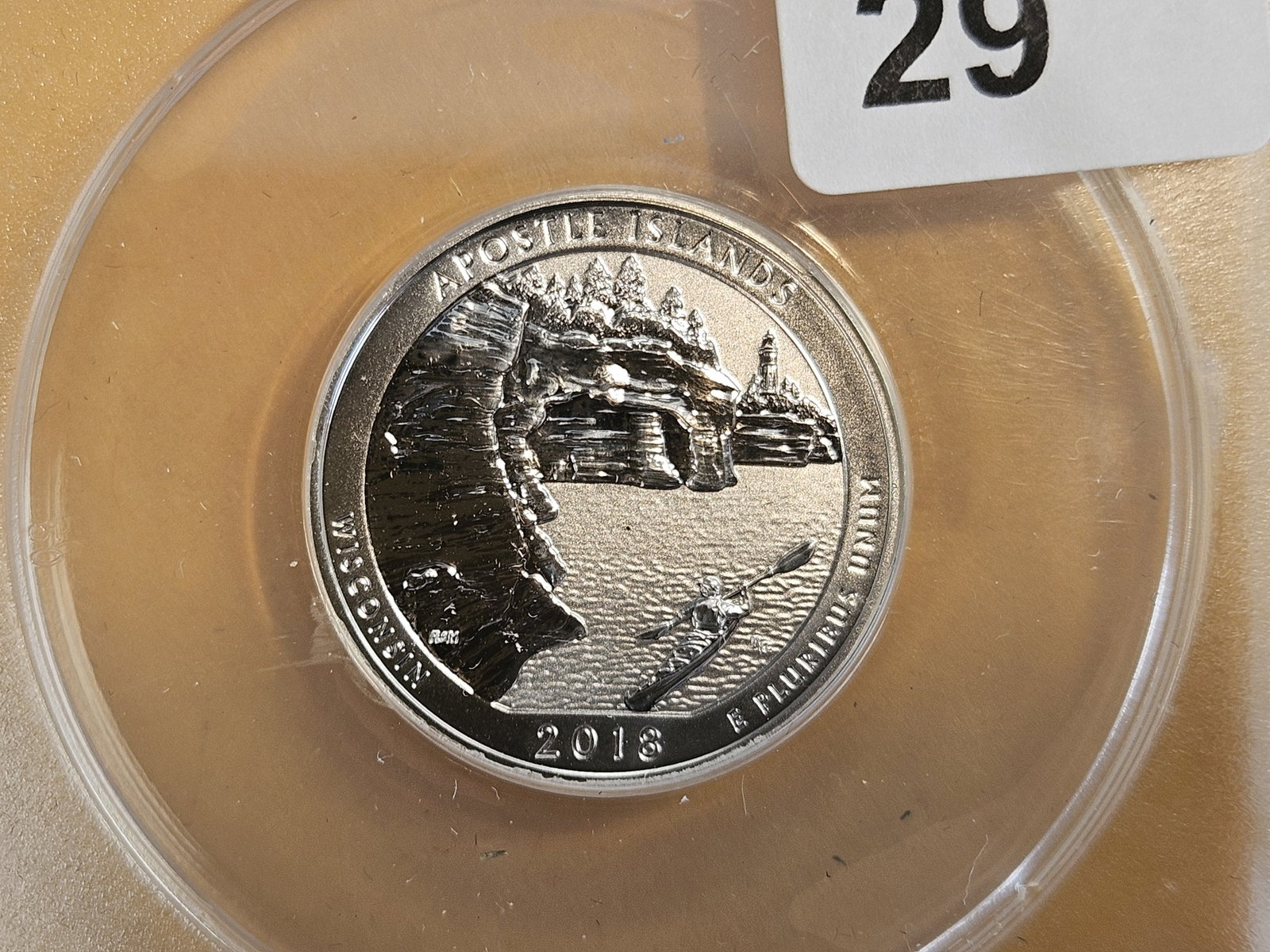 PERFECT! ANACS 2018-S SILVER Washington Quarter in Reverse Proof 70 Deep Cameo: Perfect Grade! Silver. Wisconsin