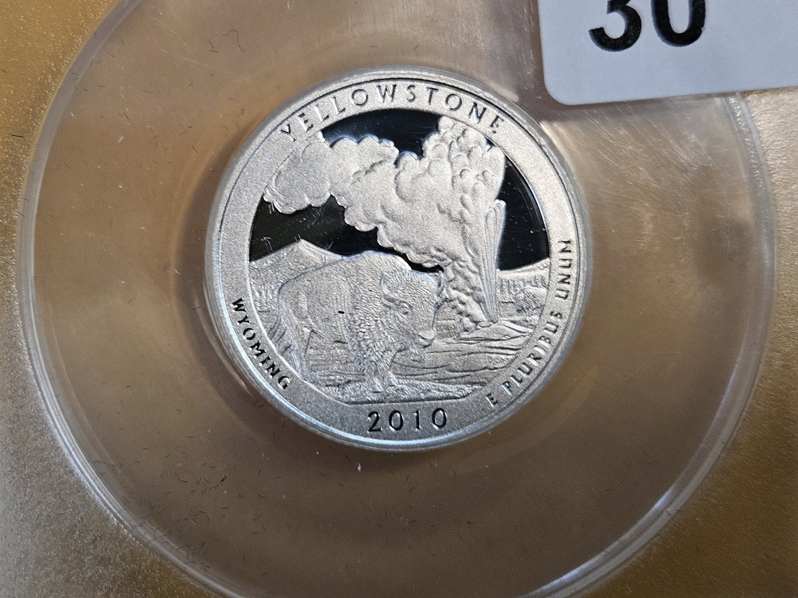 PERFECT! ANACS 2010-S SILVER Washington Quarter in Reverse Proof 70 Deep Cameo: Perfect Grade! Silver. Yellowstone