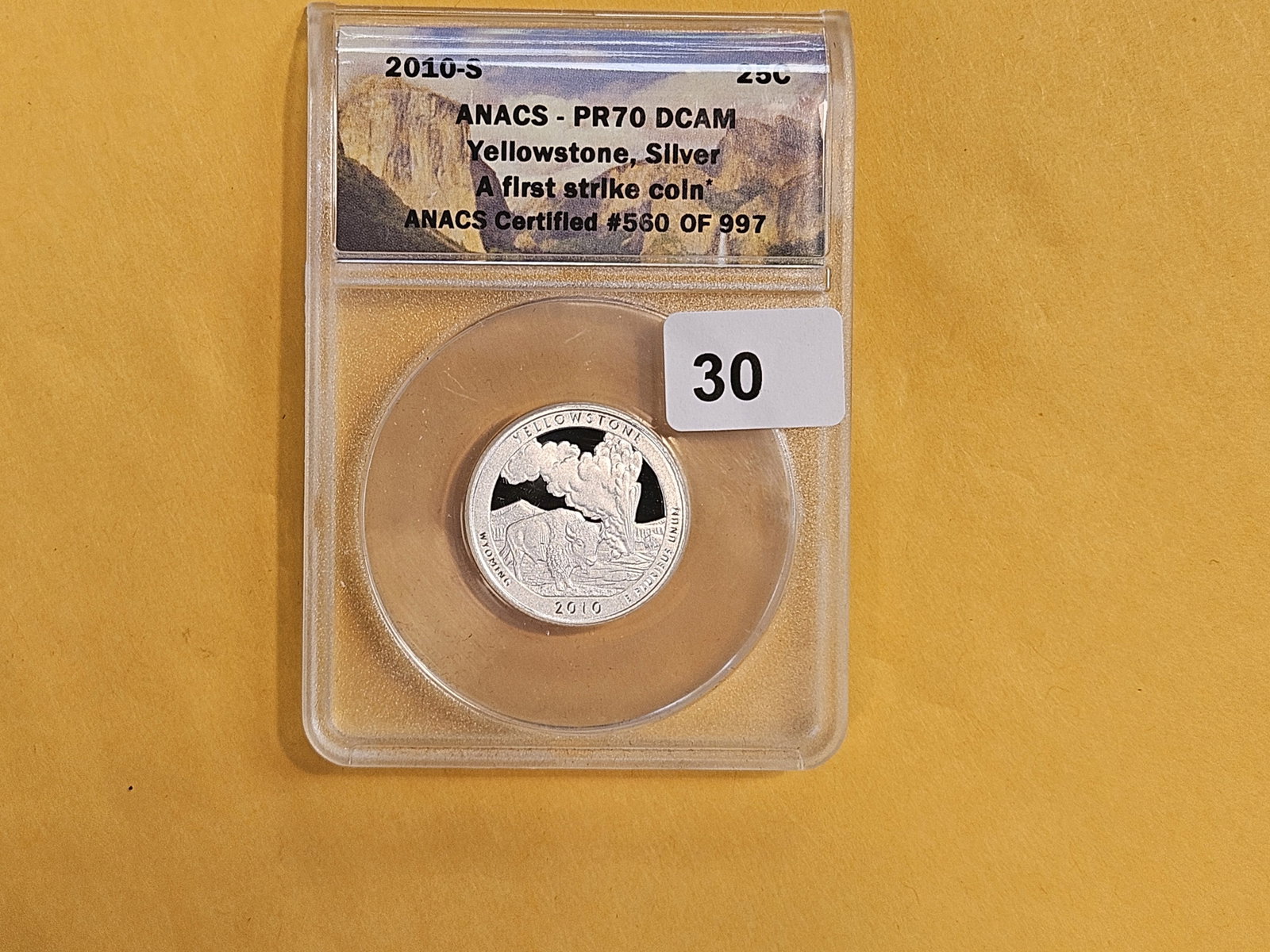 PERFECT! ANACS 2010-S SILVER Washington Quarter in Reverse Proof 70 Deep Cameo - 2