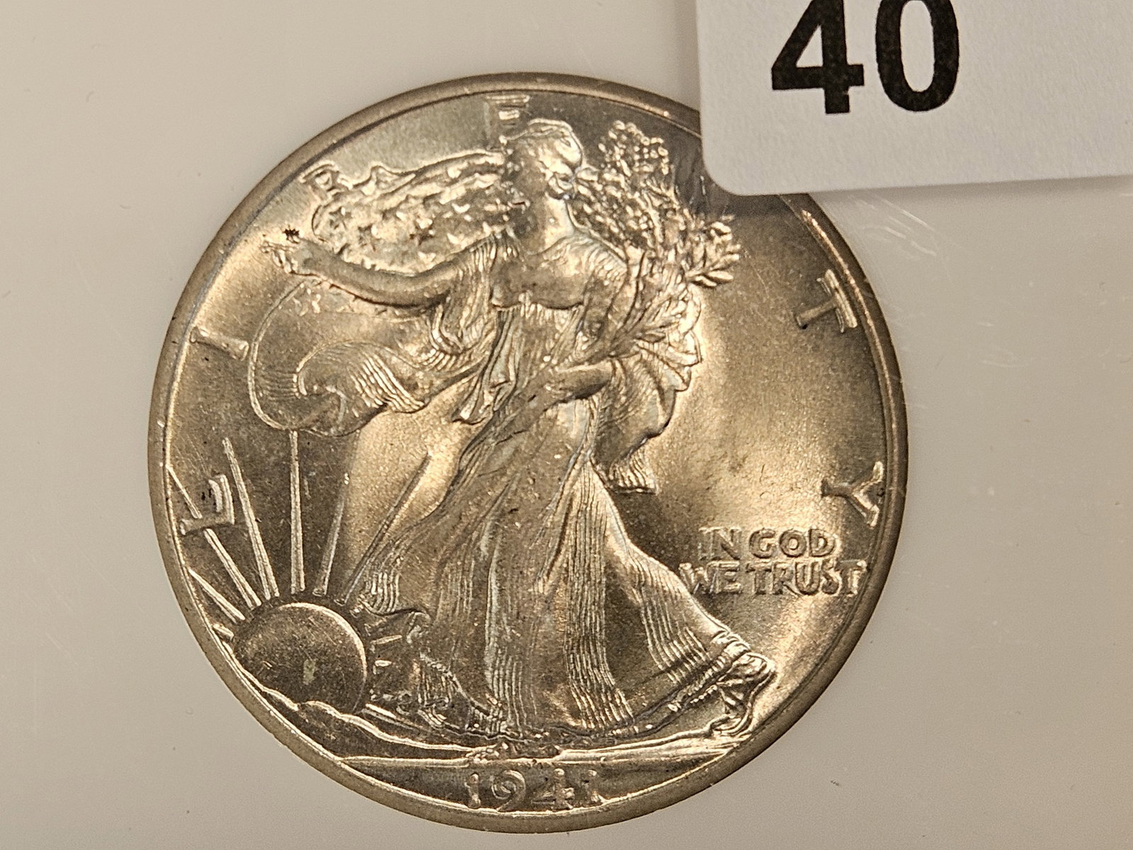 PCI 1941 Walking Liberty Half Dollar in Brilliant About Uncirculated - 58: Great luster!