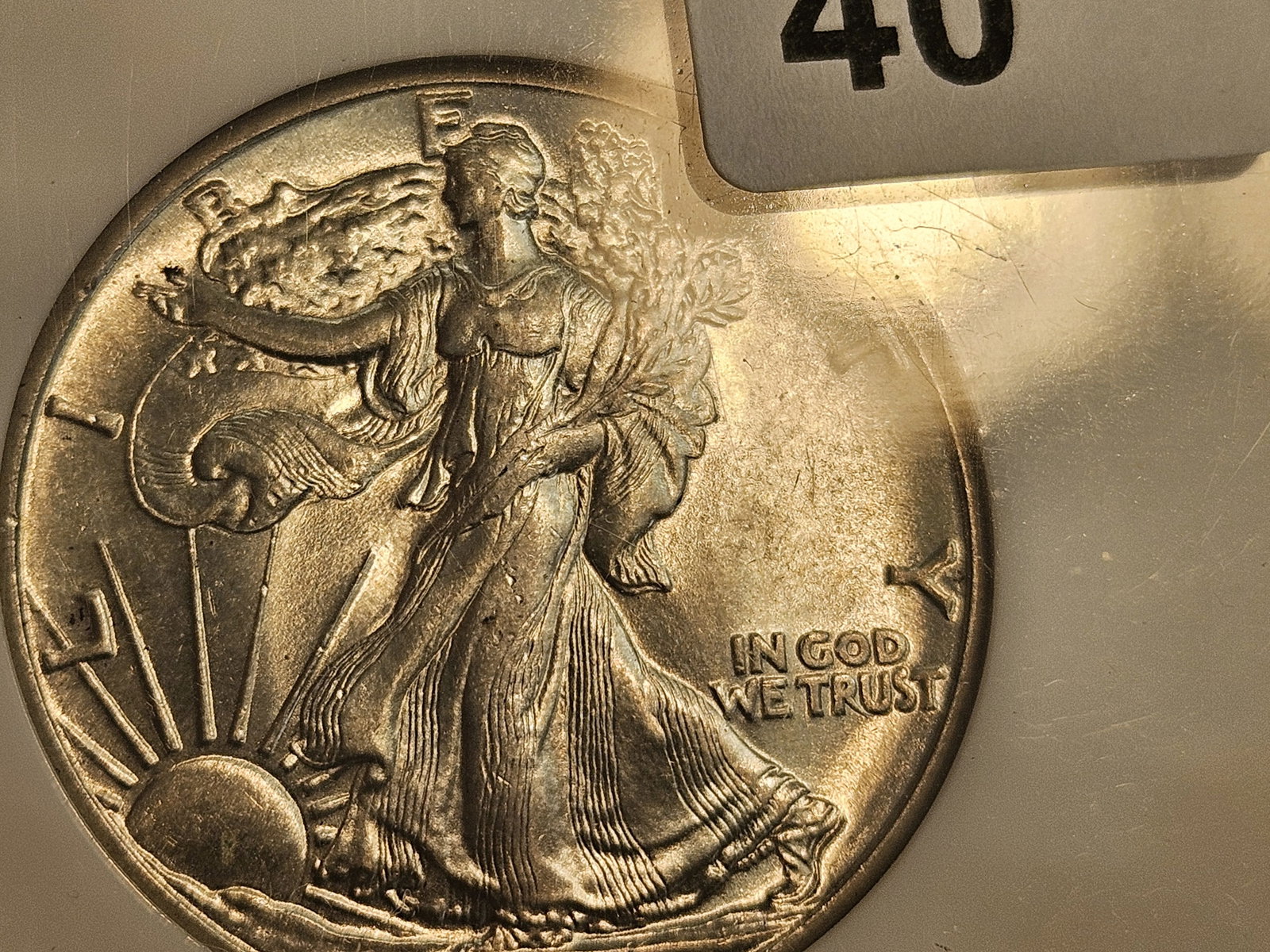 PCI 1941 Walking Liberty Half Dollar in Brilliant About Uncirculated - 58 - 3