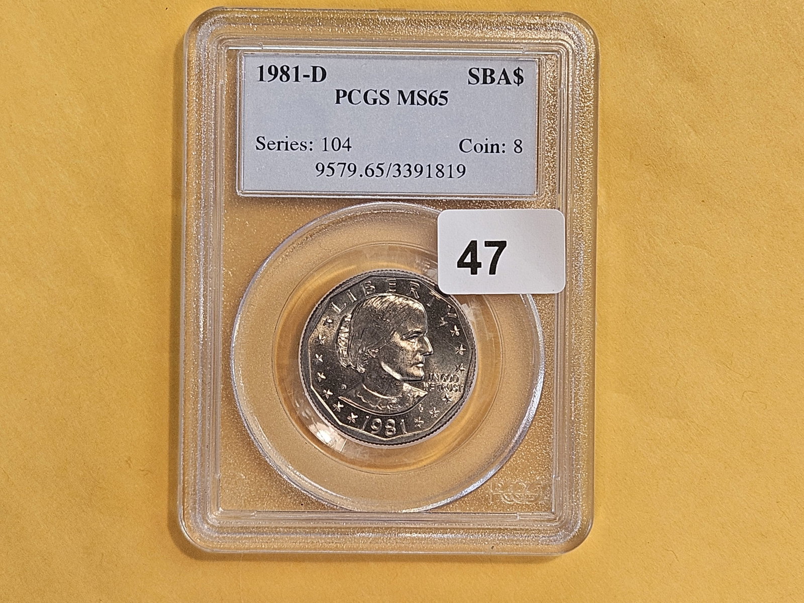 GEM! PCGS 1981-D Susan B Anthony Dollar in Mint State 65: Last year issue