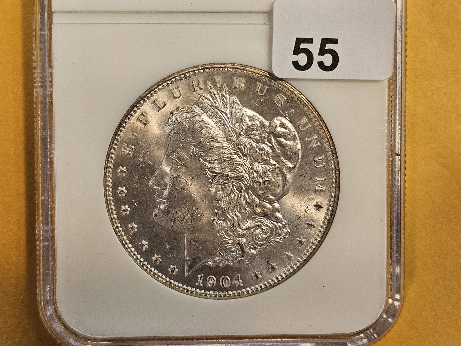 NGC 1904-O Morgan Dollar in Mint State 64: Outstanding Contrast and Luster!