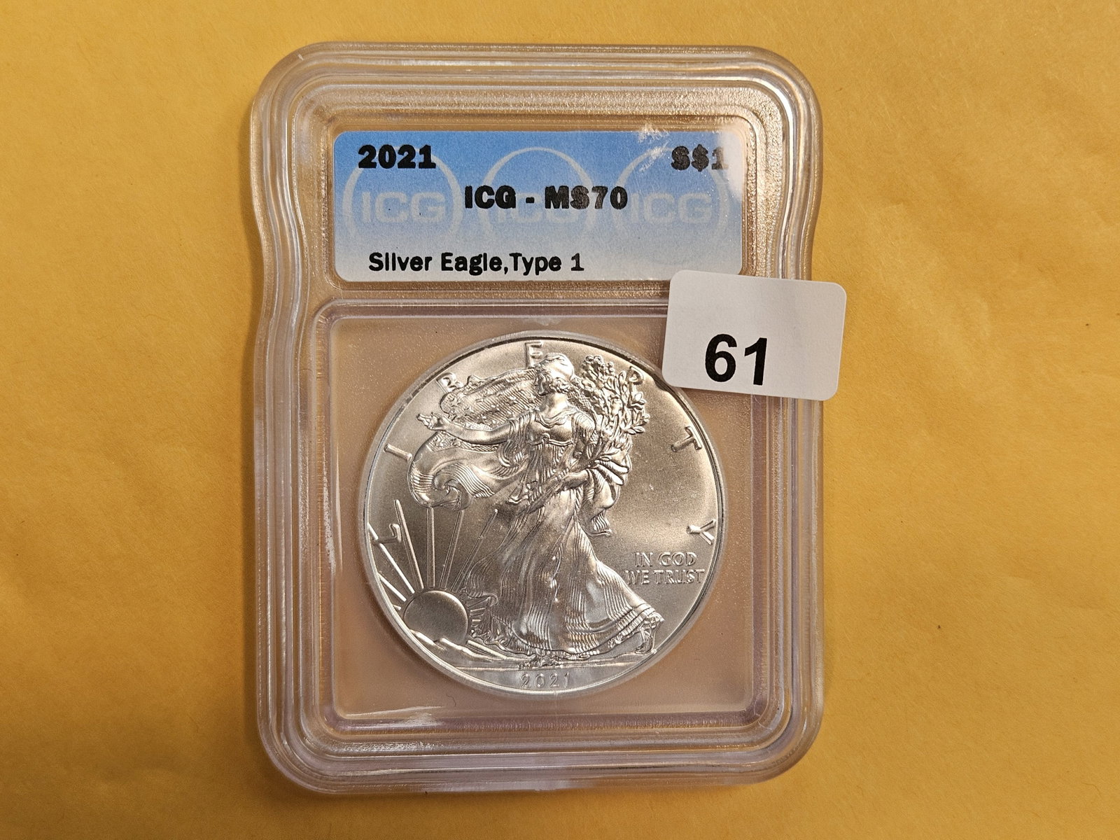 PERFECT! ICG 2021 American Silver Eagle in Mint State 70: Perfect Grade