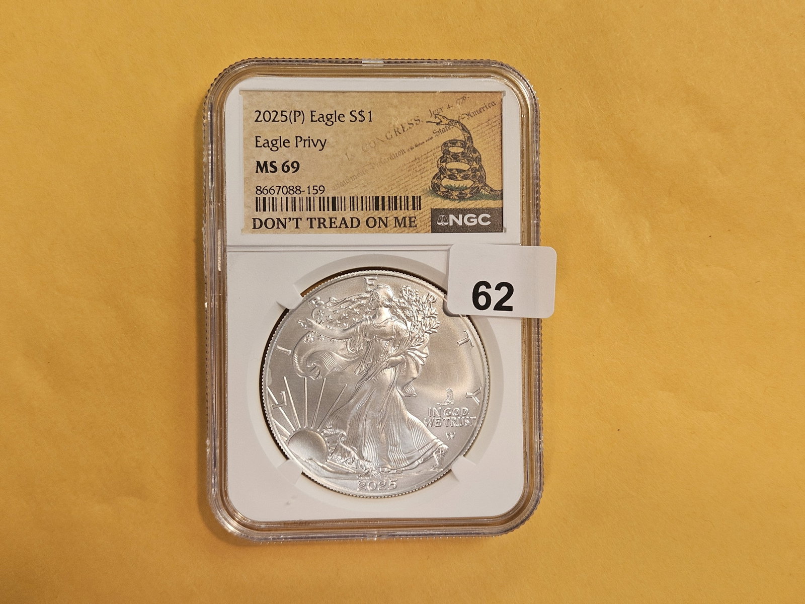 NGC 2025 American Silver Eagle in Mint State 69: With EAGLE PRIVY!!