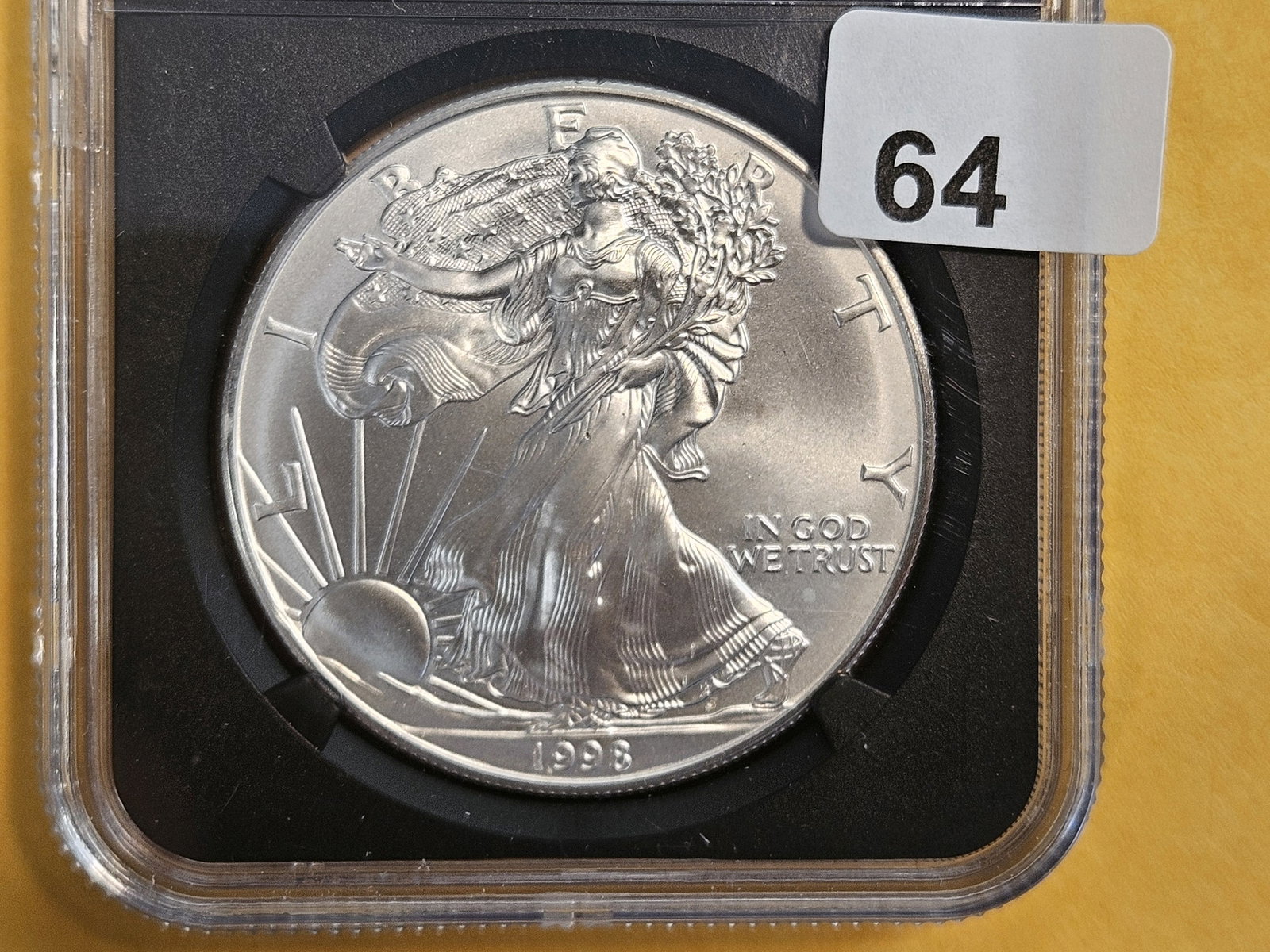 ** MINT ERROR ** NGC 1998 American silver Eagle in Mint State 69 - 2