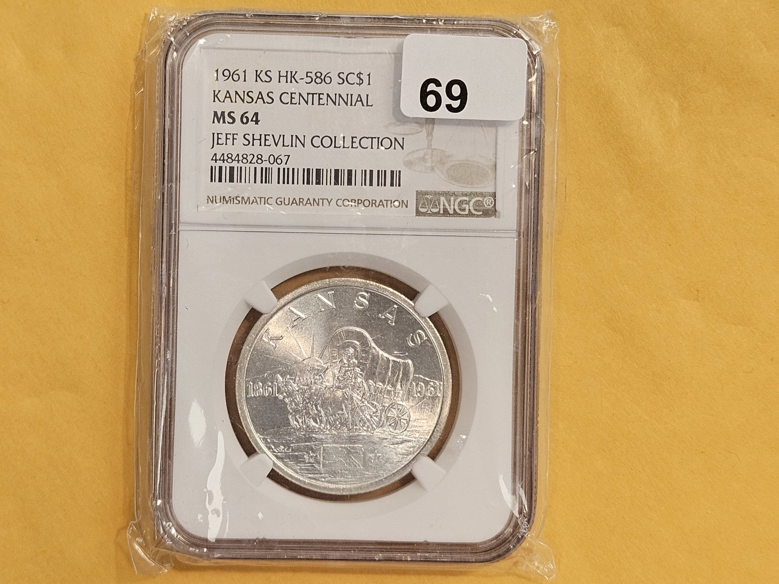 SO-Called Dollar! NGC 1961 Kansas Centennial in Mint State 64 - 2