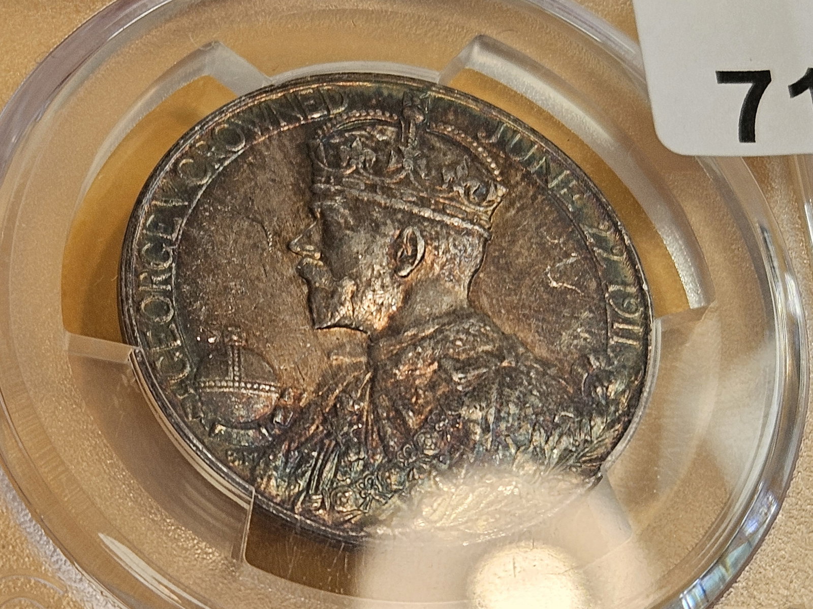 Another Scarce PCGS 1911 Great Britain silver Medal in Specimen 61 - 3