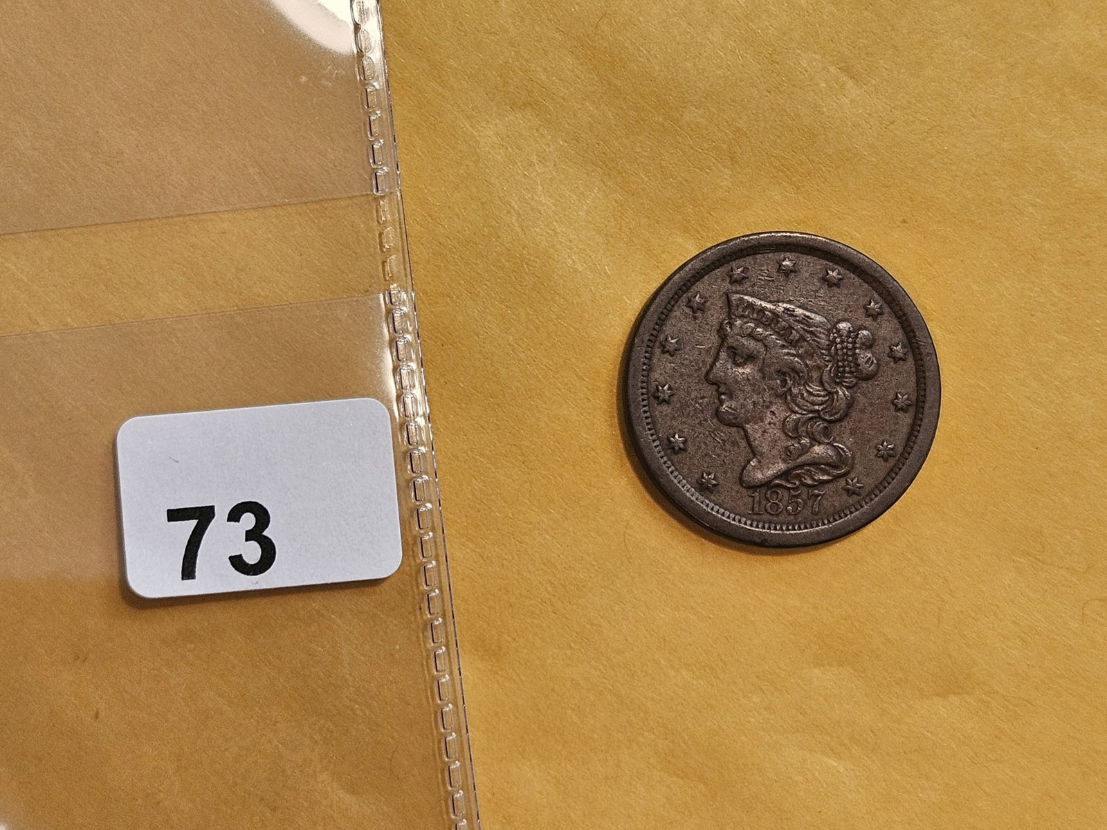 1857 Braided Hair Half-Cent in Very Fine plus - 2