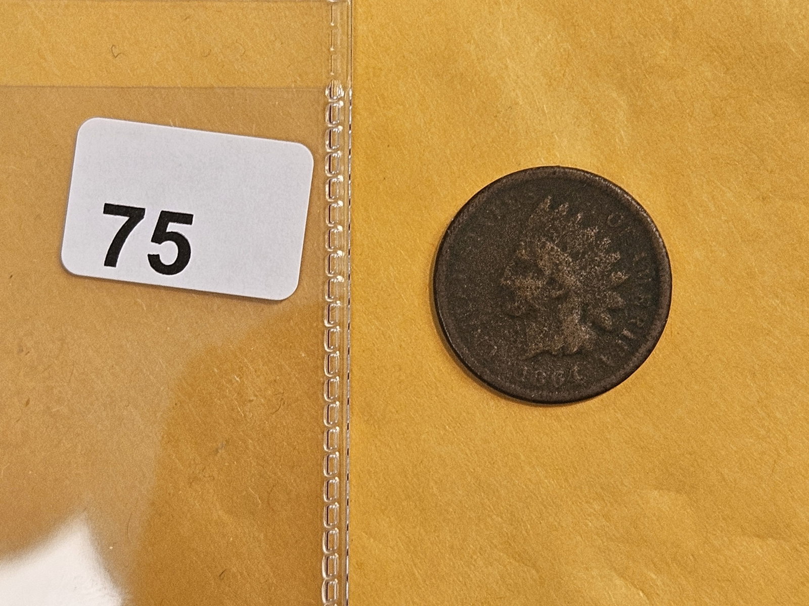 Semi-Key 1864-L Indian cent - 2