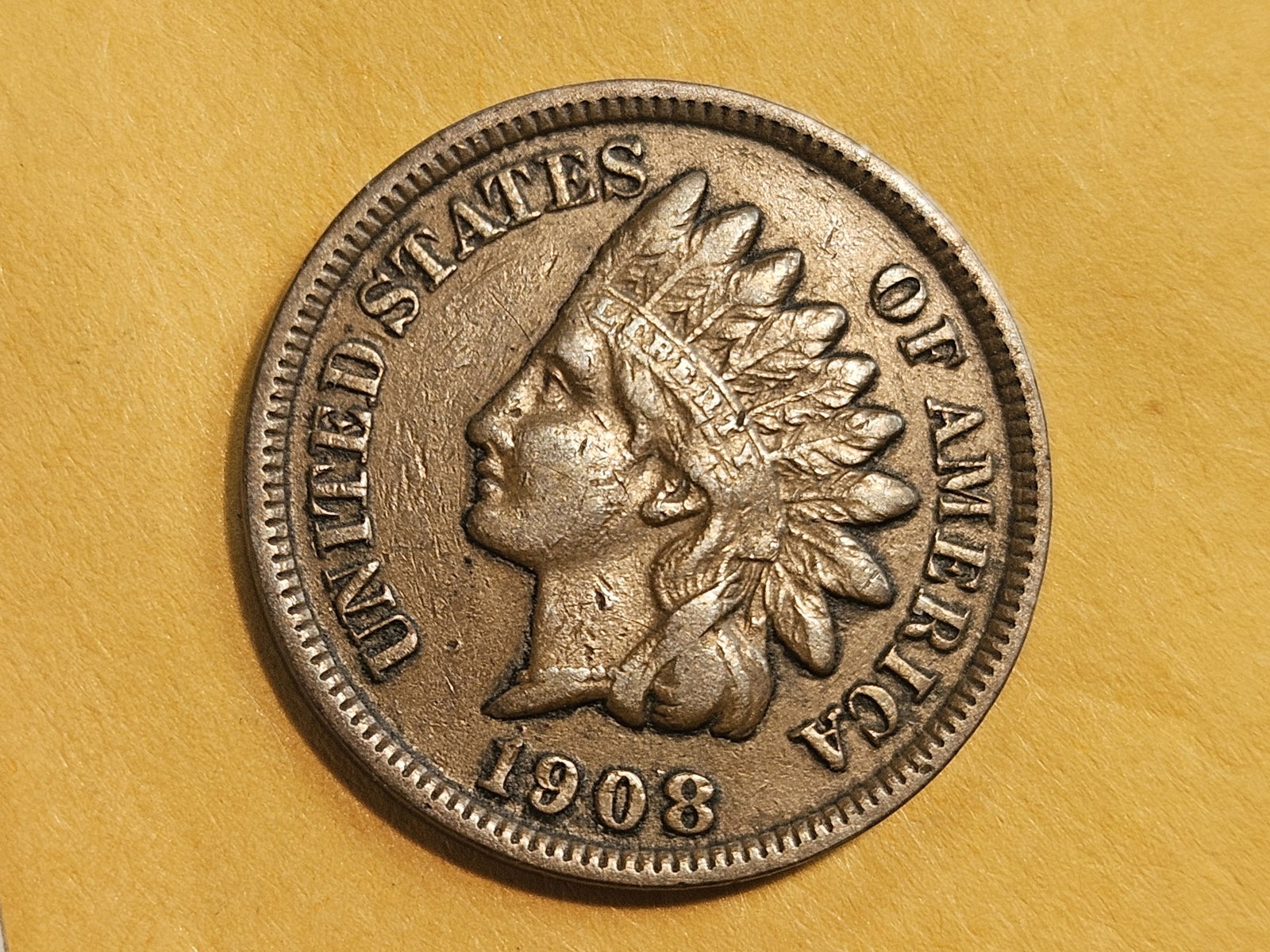 Semi-Key 1908-S Indian Cent in Extra Fine: Next to last year issue