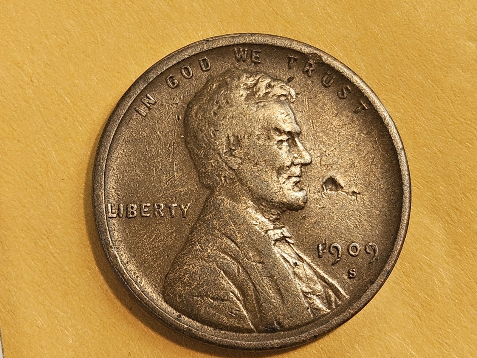 *** HIGHLIGHT ** KEY DATE!! 1909-S VDB Wheat cent in Very Fine: KEY DATE! First year issue!